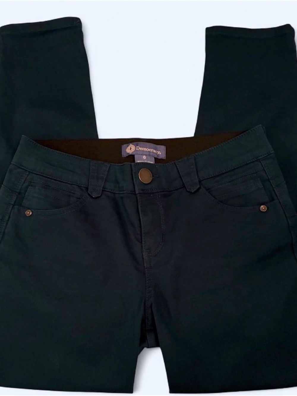 Democracy Women's Forest Green Stretch Jeans - Classic Slim Fit
